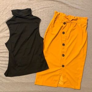 SHEIN skirt and top set, size small.